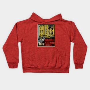 Vintage Travel Poster from Marini Strand Hotel Kids Hoodie